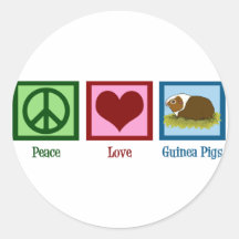 Peace Love Guinea Pigs Sticker