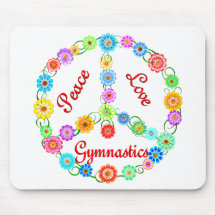 Peace Love Gymnastics Mousepads