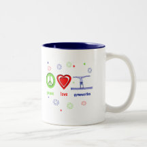 Peace Love Gymnastics Mug
