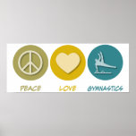 Peace Love Gymnastics Print
