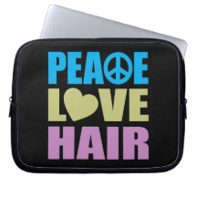 Peace Love Hair Laptop Computer Sleeve