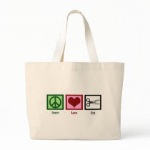 Peace Love Haircuts Canvas Bag