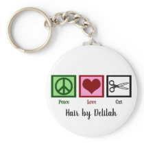 Peace Love Haircuts Keychains
