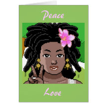 Peace.Love.Hairgrease Greeting Card