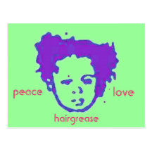 peace love hairgrease post cards