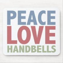 Peace Love Handbells Mouse Mat