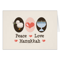 Peace Love Hanukkah Greeting Cards cards