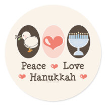 Peace Love Hanukkah Stickers