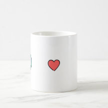 peace, love, happiness coffee mug