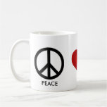 PEACE, LOVE, HAPPINESS COFFEE MUGS