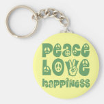 peace love happiness key chains