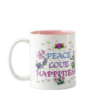 Peace Love Happiness mugs