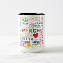 Peace Love Happiness Mug