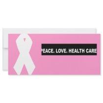 Peace. Love. Health Care. Headline Rack Card