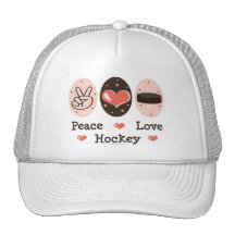 Peace Love Hockey Hat