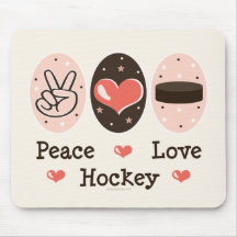 Peace Love Hockey Mousepad