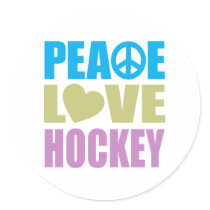 Peace Love Hockey Stickers