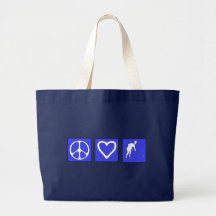 Peace Love Hockey Tote Bags