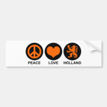 Peace Love Holland Bumper Stickers