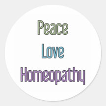 Peace, Love, Homeopathy Stickers