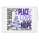 Peace Love Hope Christmas Esophageal Cancer Cards