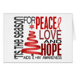Peace Love Hope Christmas Holiday AIDS Greeting Cards