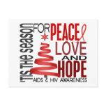 Peace Love Hope Christmas Holiday AIDS