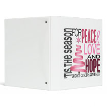 Peace Love Hope Christmas Holiday Breast Cancer