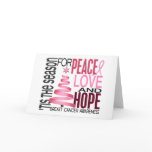Peace Love Hope Christmas Holiday Breast Cancer