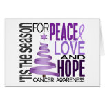Peace Love Hope Christmas Holiday Cancer Cards