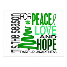 Peace Love Hope Christmas Holiday Darfur Postcards