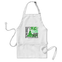Peace Love Hope Christmas Holiday Organ Donation Aprons