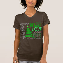 Peace Love Hope Christmas Holiday Organ Donation Tee Shirts