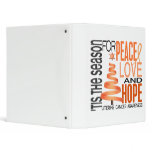 Peace Love Hope Christmas Holiday Uterine Cancer binders