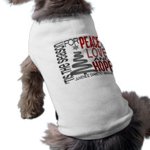 Peace Love Hope Christmas Juvenile Diabetes Pet T Shirt