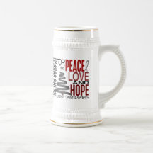 Peace Love Hope Christmas Juvenile Diabetes Mugs