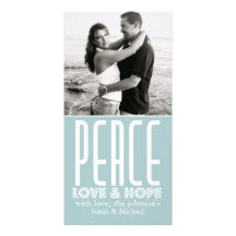 Peace Love & Hope Photo Card Template