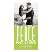 Peace Love & Hope Photo Card Template