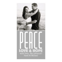Peace Love & Hope Picture Card