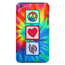 Peace, Love, Horns iPod Case-Mate Cases