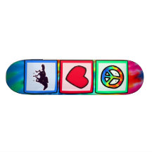 Peace, Love, Horse Racing Skate Boards