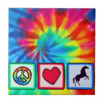 Peace, Love, Horses Ceramic Tile
