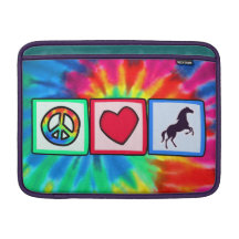 Peace, Love, Horses Sleeves For MacBook Air