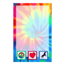 Peace, Love, Horses Stationery