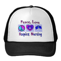 Peace, Love, Hospice Nursing Mesh Hat