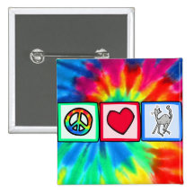 Peace, Love, Housecats Button