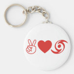 Peace Love Hurricane Key Chain
