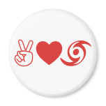 Peace Love Hurricane Fridge Magnet