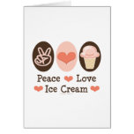 Peace Love Ice Cream Greeting Card