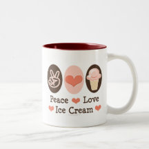 Peace Love Ice Cream Mug